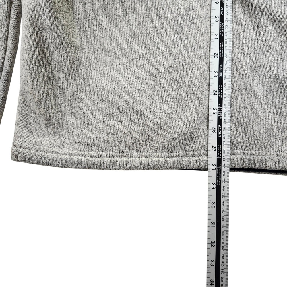 Free Country Sweater Fleece Jacket Mens Large Gray Excellent Hybrid Quilted Zip - Picture 4 of 14